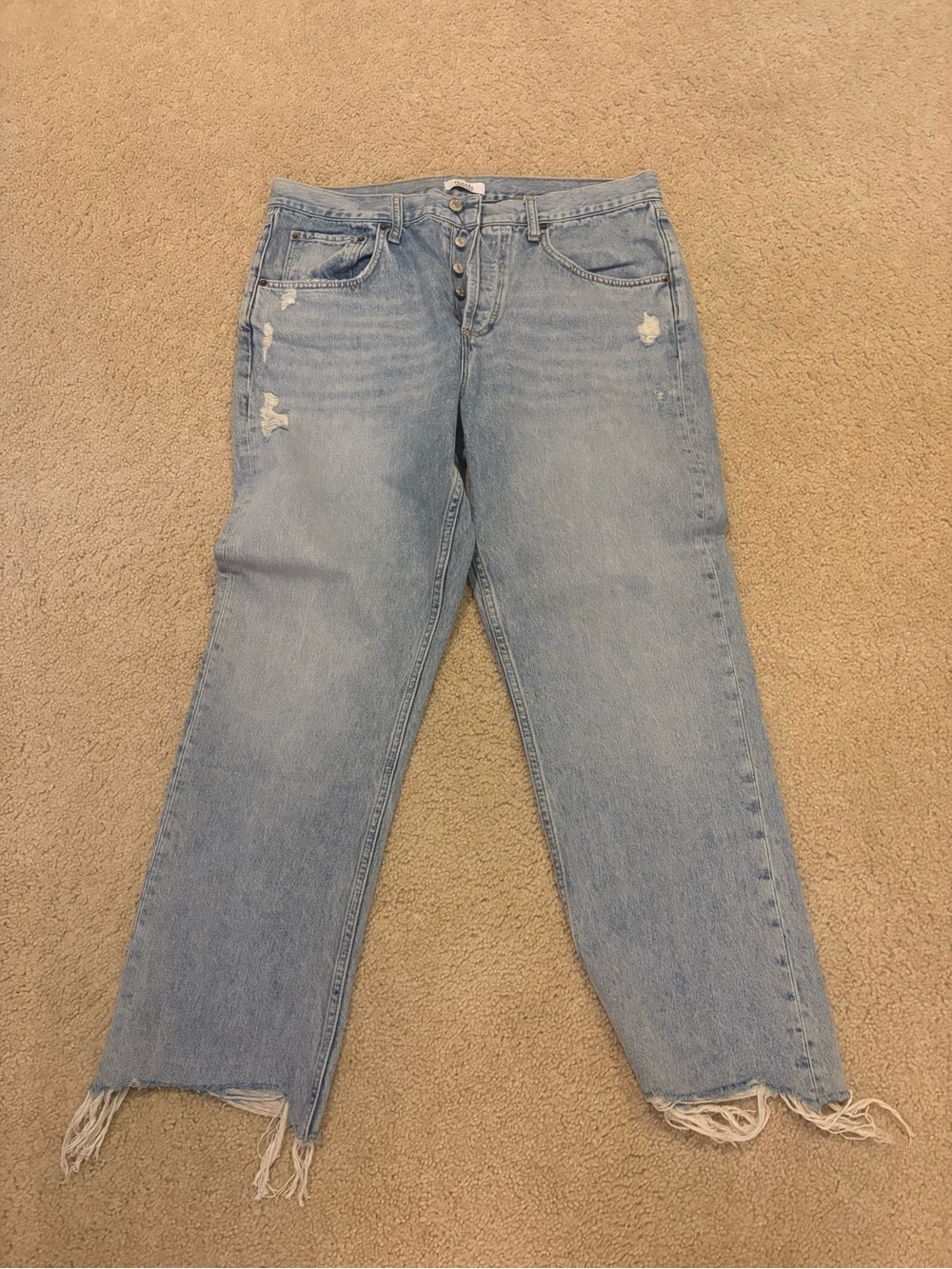 NUUDS Light Blue Distressed Boyfriend Jeans